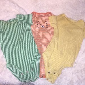 Lot of stripe carters brand onesies